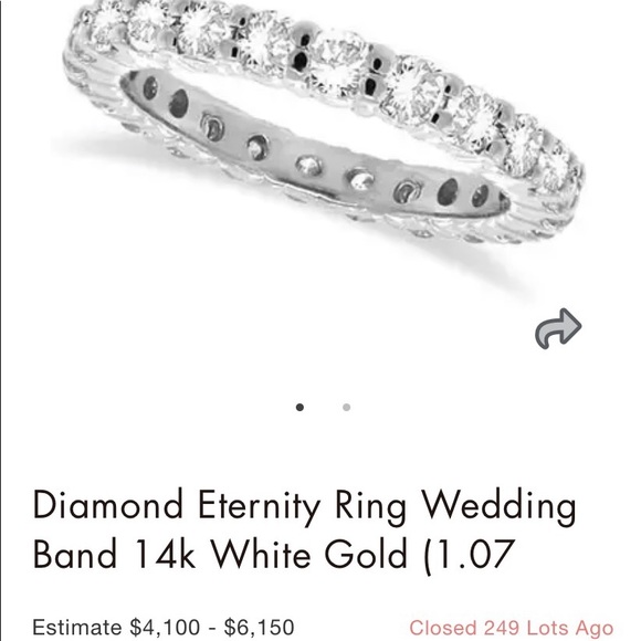 Suzy Levian 14K White Gold 1/2 ct TDW Diamond Eternity Band  Diamond eternity ring in 14k white gold
